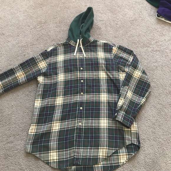 polo flannel hoodie